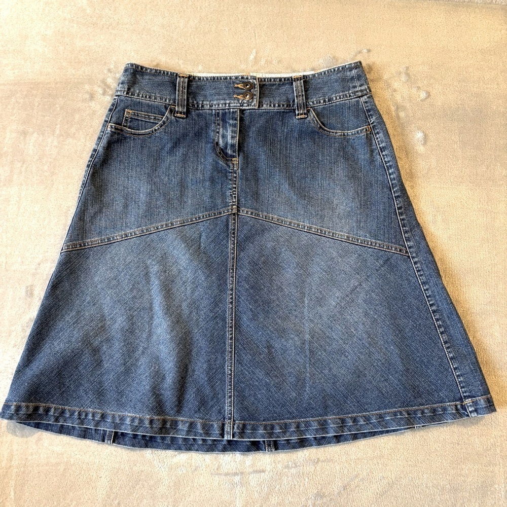Fall Academic Denim A-Line Skirt Sz 4 Pair With Loafers/Blazer or Boots/Sweater